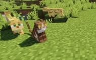 An image of an ocelot and a cat in Minecraft (Image via Minecraft)
